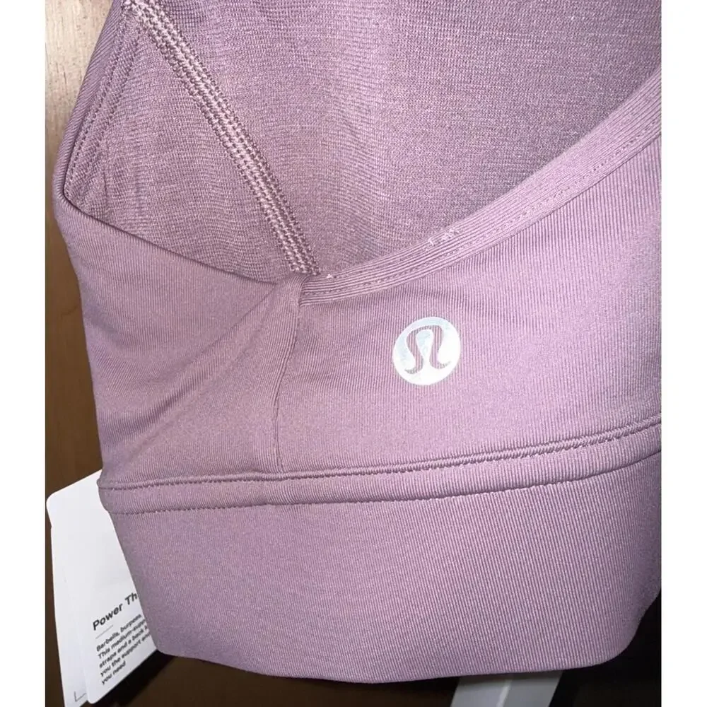 Lululemon Power Through Bra Size 8 Cyber Violet/Lavender Lux( CYRV) Med Support